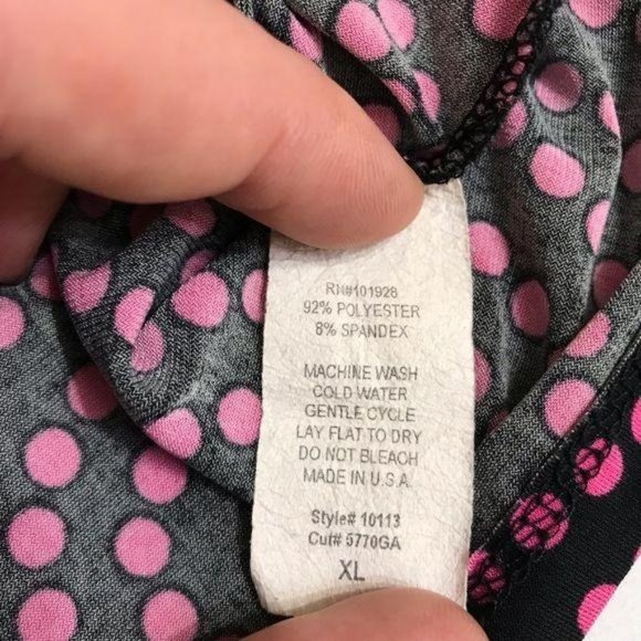 Suzie In The City Polka Dot Short Sleeve Top XL - Picture 6 of 9